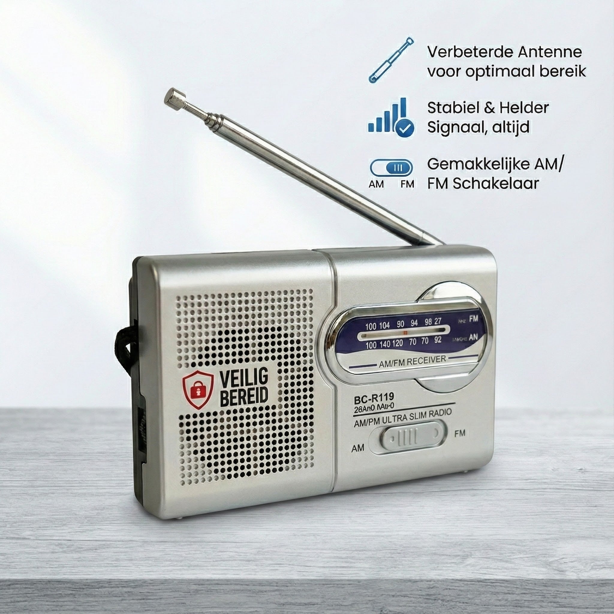 Noodradio DAB compact formaat | Veiligbereid®