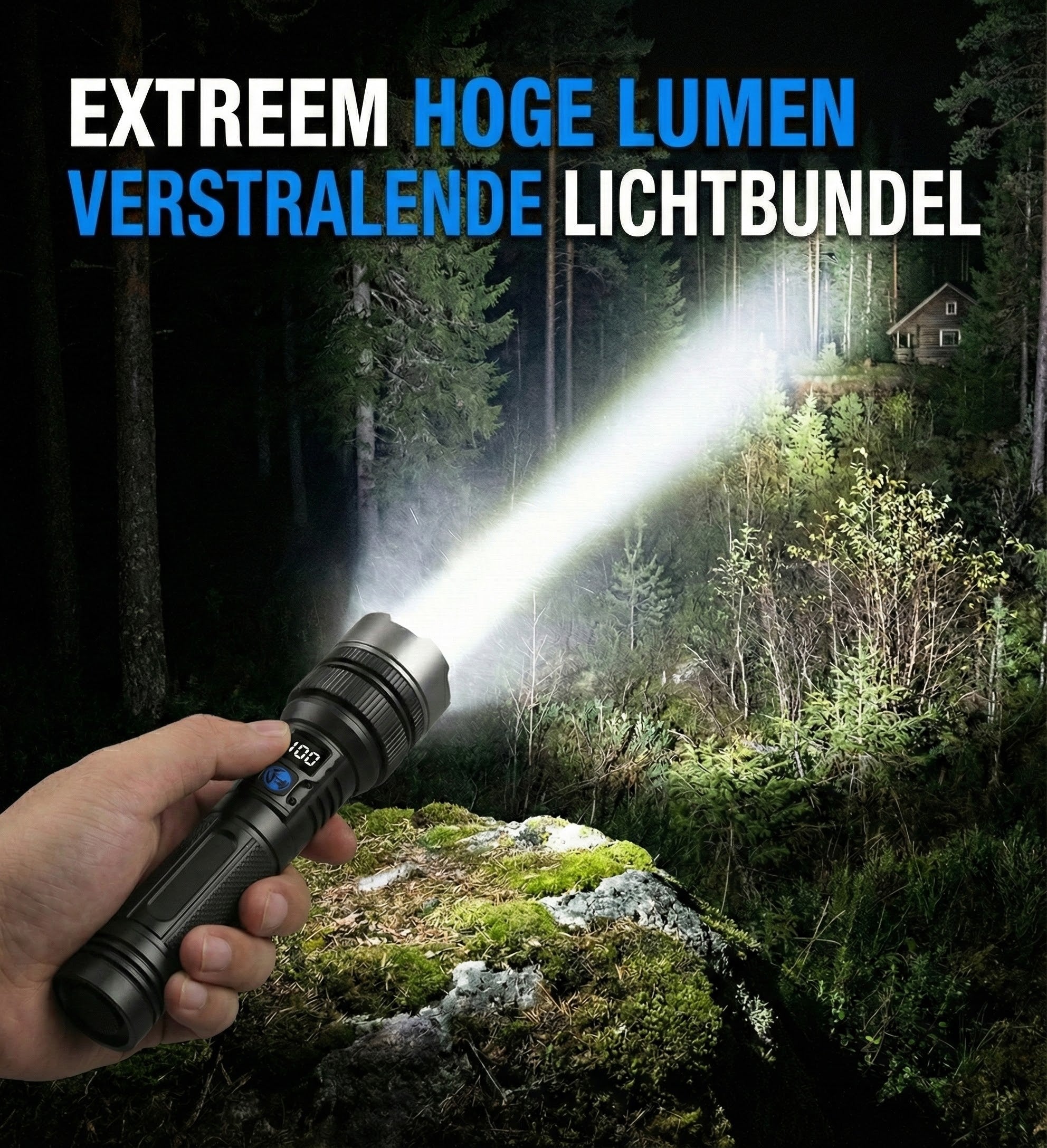 Noodverlichting lichtbundel zoom demonstratie | Veiligbereid®