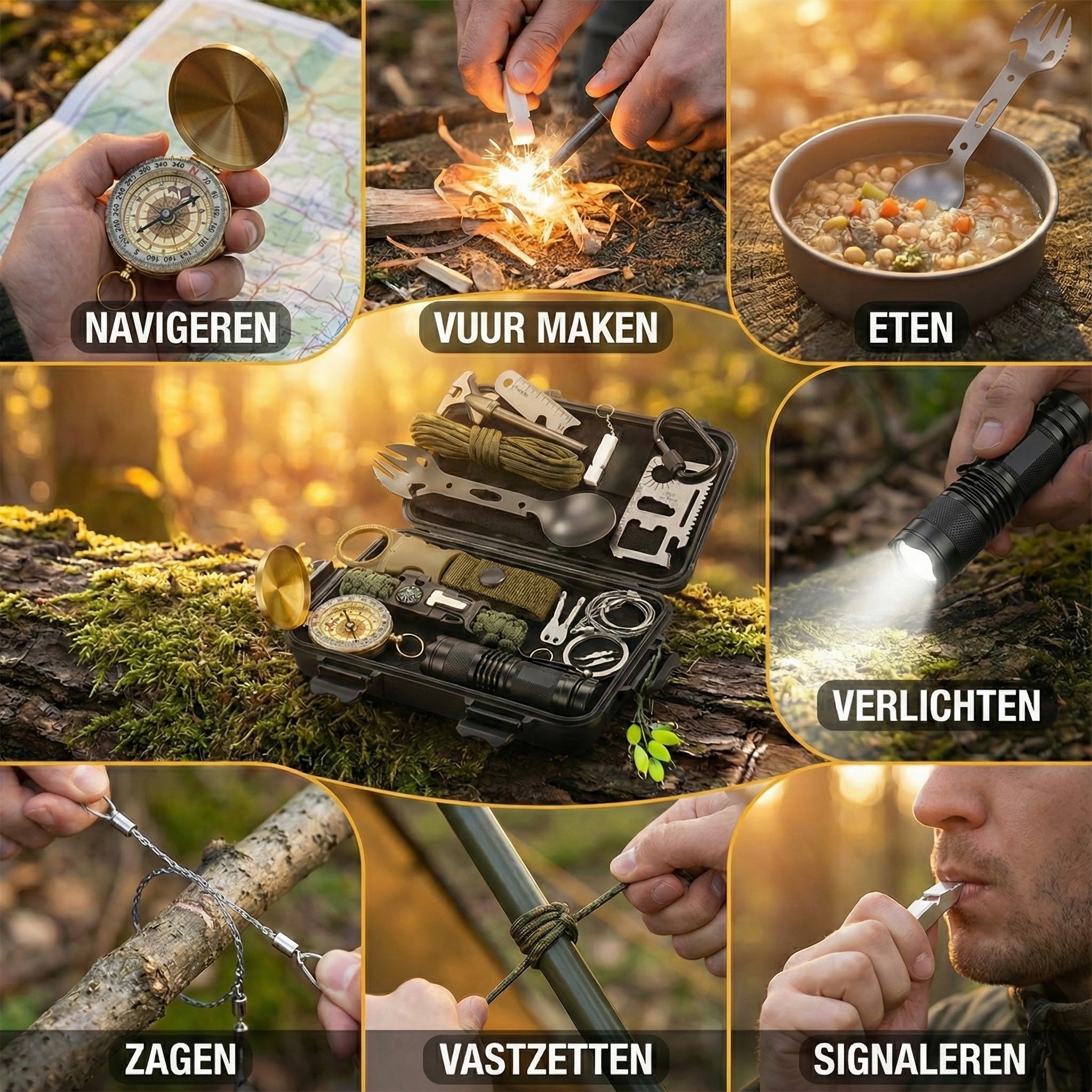 Noodpakket gereedschap en accessoires | Veiligbereid®
