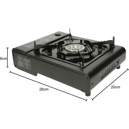 Veiligbereid® Draagbaar Noodgasfornuis – Met Koffer & Automatische Ontsteking (incl gas)